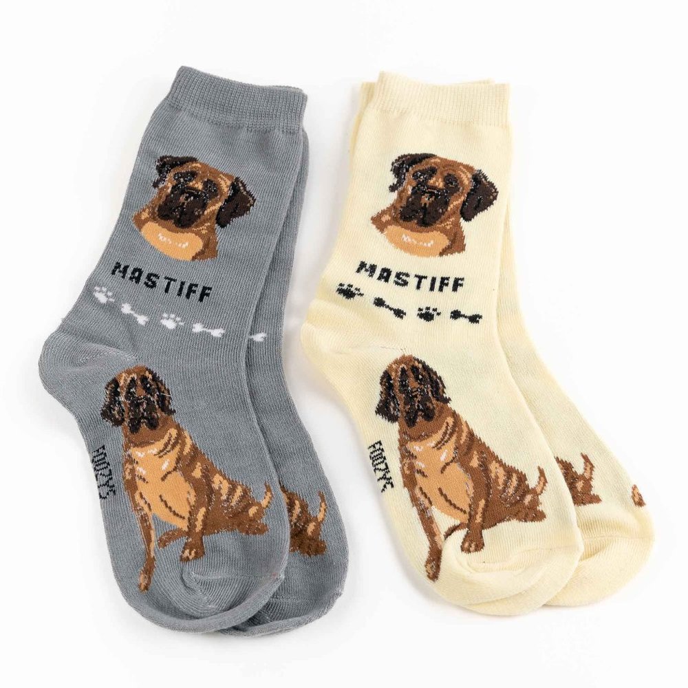 Mastiff English Dog Massive Rescue Friendly Animal 2 Pairs Women's Foozys Socks